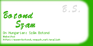 botond szam business card