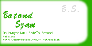 botond szam business card